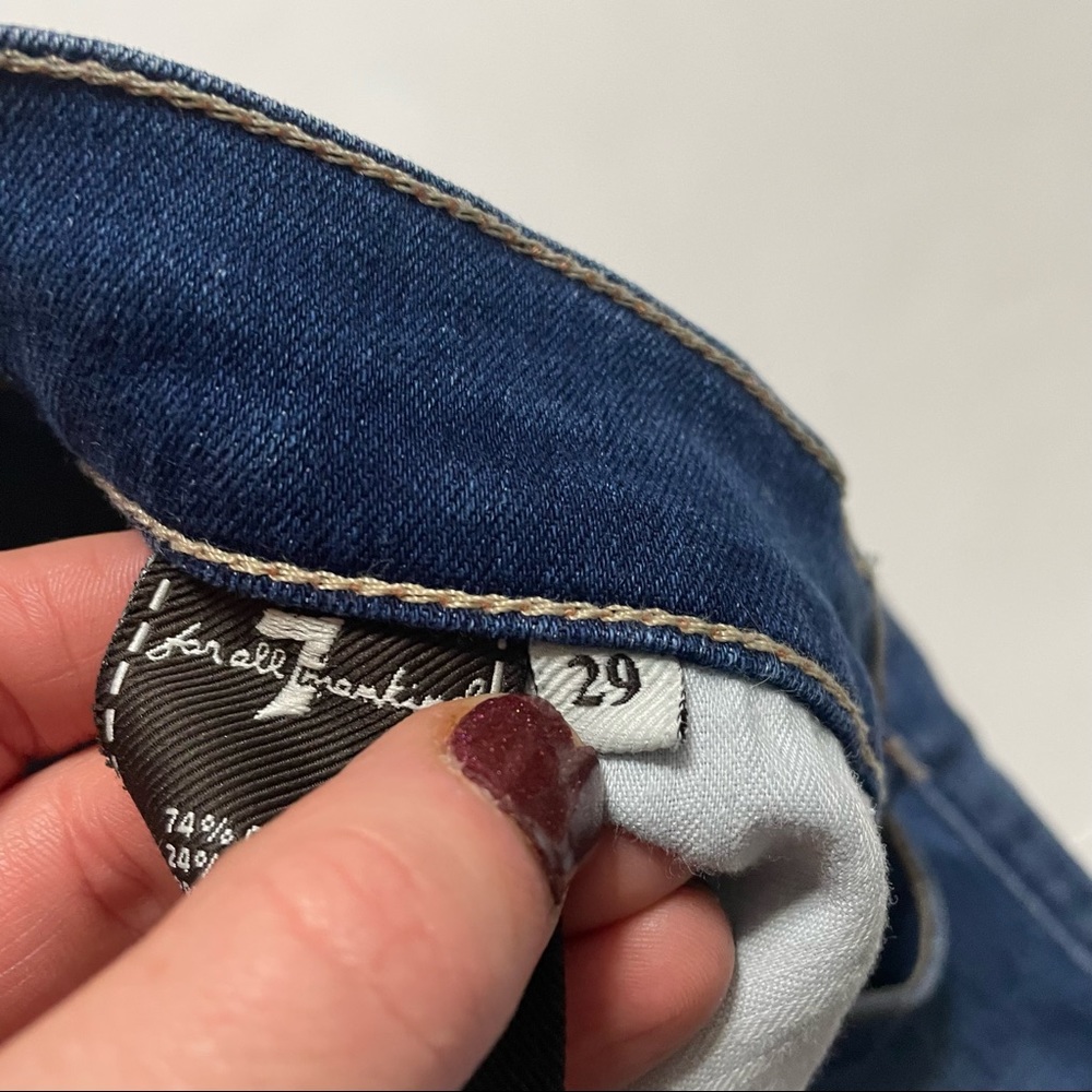 7 For All Mankind The Cropped Skinny Light Wash Casual Skinny Jeans Size 29 - Picture 6 of 11